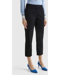 Benetton - Stretch Cotton Chino Trousers - Lyst