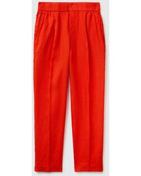 Benetton - Benetton, 100% Linen Cigarette Trousers - Lyst
