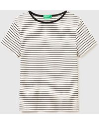 Benetton - Benetton, Crew Neck Striped T-Shirt - Lyst