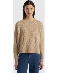 Benetton - Knit Sweater In Pure Cashmere - Lyst