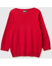 Benetton - Benetton, Sweater With Boat Neck - Lyst