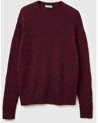Benetton - Benetton, Maglia A Trecce - Lyst