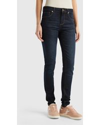 Benetton - Skinny Fit Push Up Jeans - Lyst