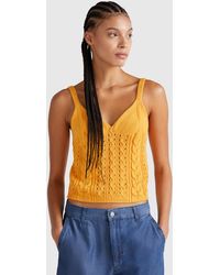 Benetton - Benetton, Crochet Top - Lyst