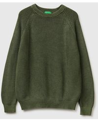 Benetton - Benetton, Regular Fit Stone Washed Sweater - Lyst