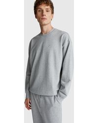 Benetton - Benetton, Sudadera Con Parche De Logo, Talla, Gris Claro, Hombre - Lyst