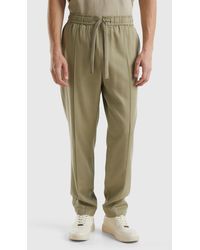 Benetton - Joggers In Modal® And Cotton Blend - Lyst