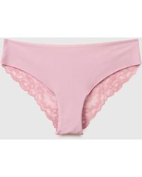 Benetton - Benetton, Stretch Brazilian With Lace - Lyst