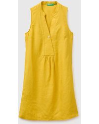 Benetton - Benetton, 100% Linen Short Dress - Lyst