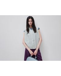 Benetton - Benetton, 100% Linen Sleeveless Blouse - Lyst