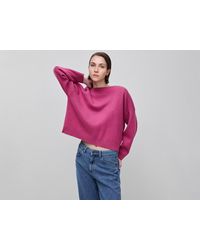 Benetton - Benetton, Boxy Fit Jacquard Sweater - Lyst