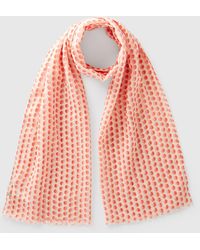 Benetton - Benetton, Sciarpa A Pois Rosa E Rossi, Rosa, Donna - Lyst