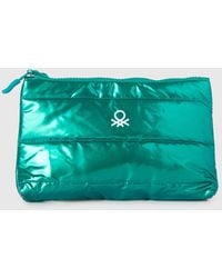 Benetton - Benetton, Großer Umschlag Mit Logo, Größe, Grün, Damen - Lyst
