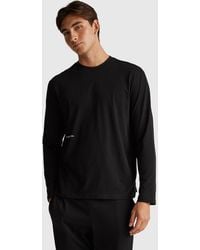 Benetton - Benetton, T-Shirt Mit Logo-Print, Größe, Schwarz, Herren - Lyst