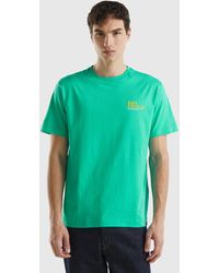 Benetton - T-shirt À Imprimé Devant Et Derrière - Lyst