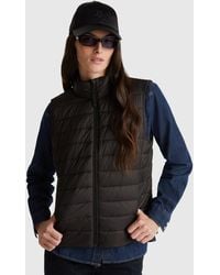 Benetton - Benetton, Veste Matelassée Sans Manches Coupe Slim, Taille, Noir, Femme - Lyst