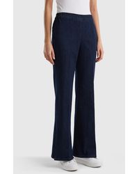 Benetton - Flared Jeans With Slits - Lyst