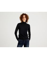 Maglieria | Maglione Dolcevita Verde Scuro In Pura Lana Merino  Personalizzabile Verde Scuro | Benetton Donna | Travelbites