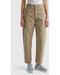 Benetton - Mom Fit Trousers - Lyst