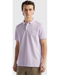 Benetton - Lilac Regular Fit Polo - Lyst