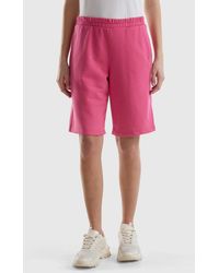 Benetton - Soft Fleece Bermuda Shorts - Lyst