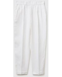 Benetton - Benetton, 100% Linen Cigarette Trousers - Lyst