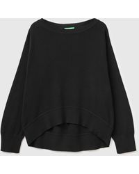 Benetton - Benetton, Premium Cotton Oversized Sweater - Lyst