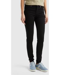 Benetton - Skinny Fit Push Up Jeans - Lyst
