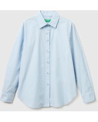 Benetton - Benetton, Relaxed Fit Cotton Shirt - Lyst