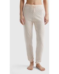 Benetton - Knit Trousers With Drawstring - Lyst