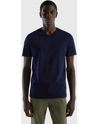 Benetton - T-shirt In Long Fiber Cotton - Lyst