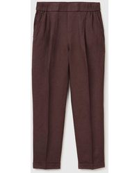 Benetton - Benetton, 100% Linen Cigarette Trousers - Lyst