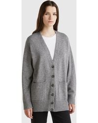 Benetton - Benetton, Oversized Fit Cardigan - Lyst