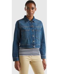 Benetton - Denim Shirt With Recycled Cotton - Lyst
