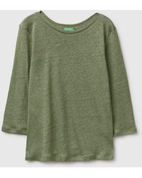 Benetton - Benetton, Boat-Neck T-Shirt - Lyst