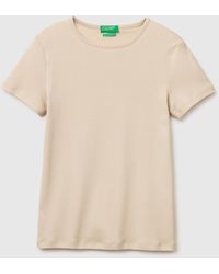 Benetton - Benetton, Slim Fit Crew Neck T-Shirt - Lyst