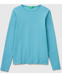 Benetton - Benetton, Slim Fit Long Sleeve T-Shirt - Lyst
