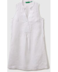 Benetton - Benetton, 100% Linen Short Dress - Lyst