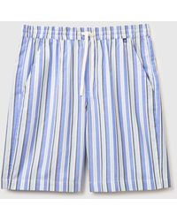 Benetton - Benetton, Striped Bermuda Shorts With Drawstring - Lyst