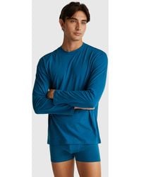Benetton - Benetton, T-Shirt Mit Logo-Print, Größe, Petrolgrün, Herren - Lyst
