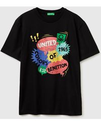 Benetton - Benetton, Cotton T-Shirt With Logo - Lyst
