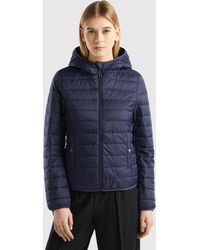 Benetton - Benetton, Puffer Jacket With Recycled Wadding, , Dark - Lyst