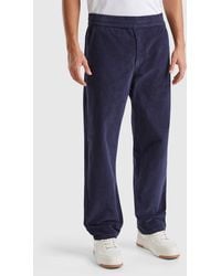 Benetton - Benetton, Velvet Joggers With Drawstring, , Dark - Lyst