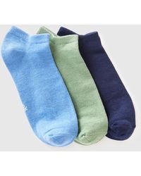 Benetton - Benetton, Three Pairs Of Plain Short Socks - Lyst