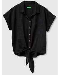 Benetton - Benetton, Blouse With Knot - Lyst