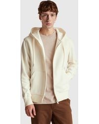 Benetton - Benetton, Sudadera De Corte Relajado En Mezcla De Lana, Talla, Blanco Crema, Hombre - Lyst