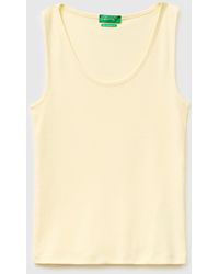 Benetton - Benetton, Slim Fit Ribbed Tank Top - Lyst