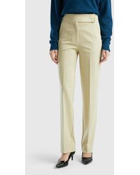 Benetton - Trousers In Stretch Viscose Blend - Lyst