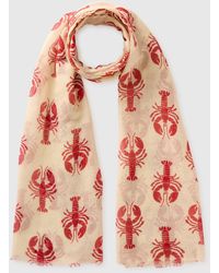 Benetton - Benetton, Lobster Print Scarf - Lyst