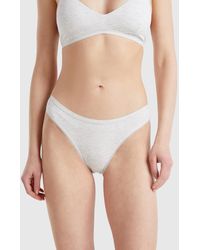 Benetton - Benetton, Stretch-Slip Aus Bio-Baumwolle, Hellgrau - Lyst